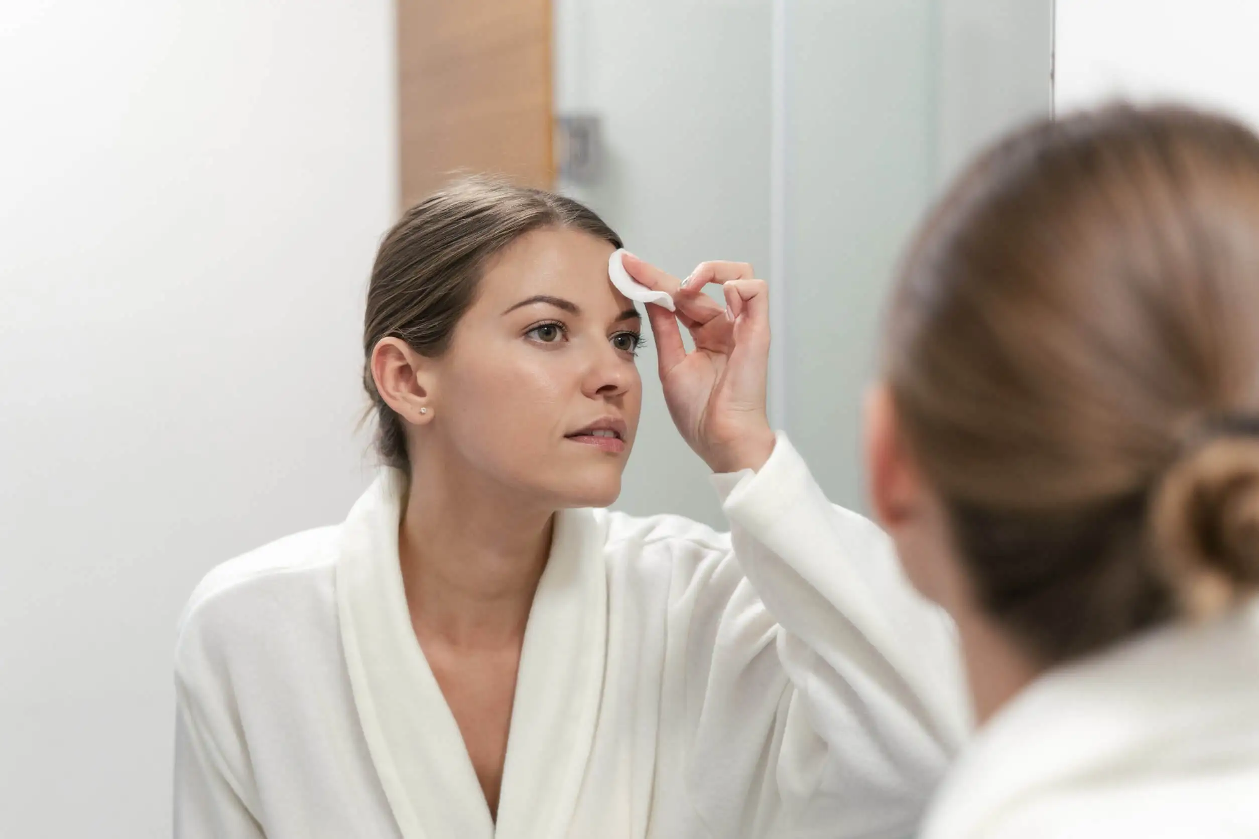 Limpieza facial en el baby skin.